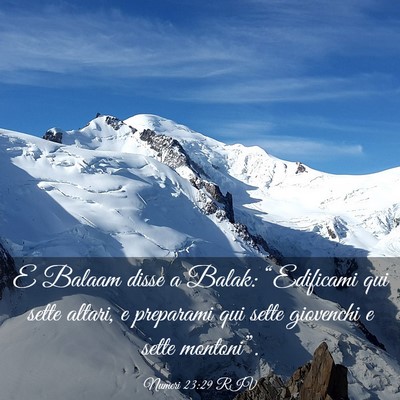 Picture 03 - Numeri 23:29 RIV - E Balaam disse a Balak: “Edificami qui sette - Bible Verse Picture