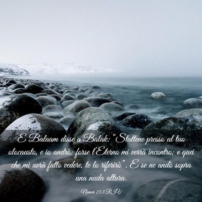 Picture 03 - Numeri 23:3 RIV - E Balaam disse a Balak: “Stattene presso al tuo - Bible Verse Picture