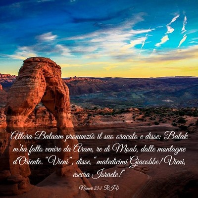 Picture 03 - Numeri 23:7 RIV - Allora Balaam pronunziò il suo oracolo e disse: - Bible Verse Picture