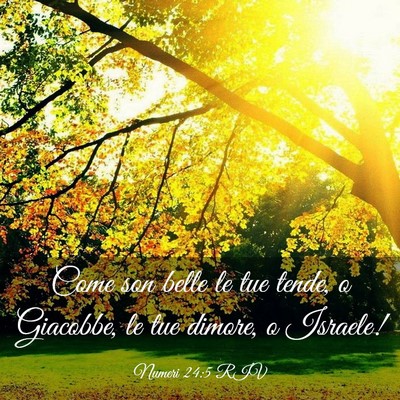 Picture 03 - Numeri 24:5 RIV - Come son belle le tue tende, o Giacobbe, le tue - Bible Verse Picture