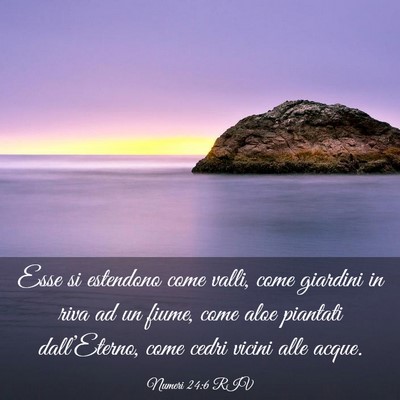 Picture 03 - Numeri 24:6 RIV - Esse si estendono come valli, come giardini in - Bible Verse Picture