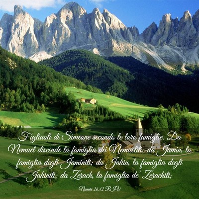 Picture 03 - Numeri 26:12 RIV - Figliuoli di Simeone secondo le loro famiglie. Da - Bible Verse Picture