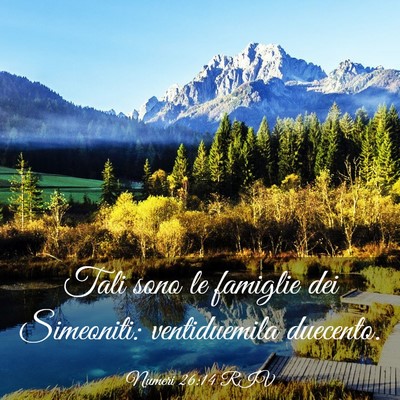 Picture 03 - Numeri 26:14 RIV - Tali sono le famiglie dei Simeoniti: ventiduemila - Bible Verse Picture