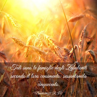 Picture 03 - Numeri 26:27 RIV - Tali sono le famiglie degli Zabuloniti secondo il - Bible Verse Picture