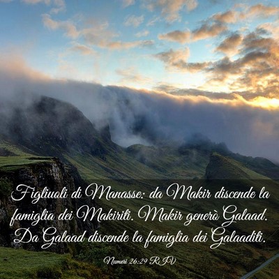 Picture 03 - Numeri 26:29 RIV - Figliuoli di Manasse: da Makir discende la - Bible Verse Picture