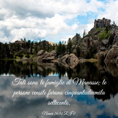 Picture 03 - Numeri 26:34 RIV - Tali sono le famiglie di Manasse; le persone - Bible Verse Picture