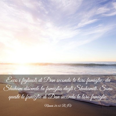 Picture 03 - Numeri 26:42 RIV - Ecco i figliuoli di Dan secondo le loro famiglie: - Bible Verse Picture