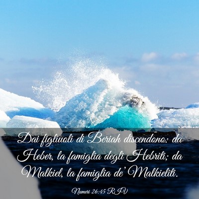 Picture 03 - Numeri 26:45 RIV - Dai figliuoli di Beriah discendono: da Heber, la - Bible Verse Picture