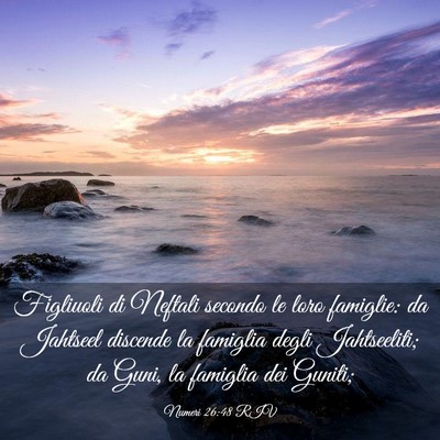 Picture 03 - Numeri 26:48 RIV - Figliuoli di Neftali secondo le loro famiglie: da - Bible Verse Picture