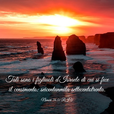 Picture 03 - Numeri 26:51 RIV - Tali sono i figliuoli d’Israele di cui si fece - Bible Verse Picture