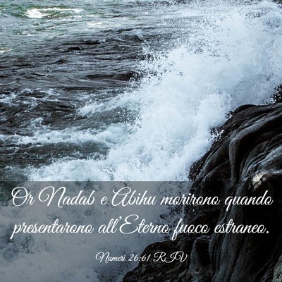Picture 03 - Numeri 26:61 RIV - Or Nadab e Abihu morirono quando presentarono - Bible Verse Picture