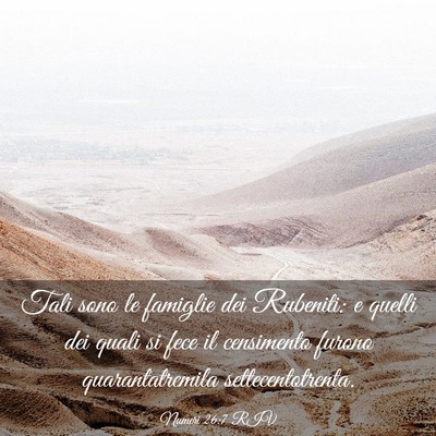 Picture 03 - Numeri 26:7 RIV - Tali sono le famiglie dei Rubeniti: e quelli dei - Bible Verse Picture