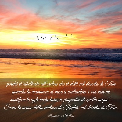 Picture 03 - Numeri 27:14 RIV - perché vi ribellaste all’ordine che vi detti - Bible Verse Picture