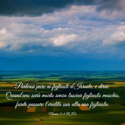 Picture 03 - Numeri 27:8 RIV - Parlerai pure ai figliuoli d’Israele, e dirai: - Bible Verse Picture