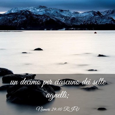 Picture 03 - Numeri 29:10 RIV - un decimo per ciascuno dei sette - Bible Verse Picture