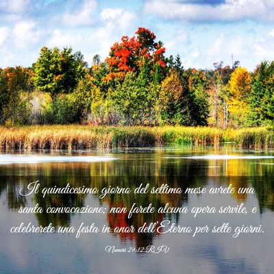 Picture 03 - Numeri 29:12 RIV - Il quindicesimo giorno del settimo mese avrete - Bible Verse Picture