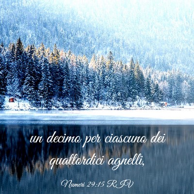 Picture 03 - Numeri 29:15 RIV - un decimo per ciascuno dei quattordici - Bible Verse Picture