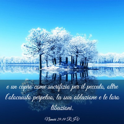 Picture 03 - Numeri 29:19 RIV - e un capro come sacrifizio per il peccato, oltre - Bible Verse Picture