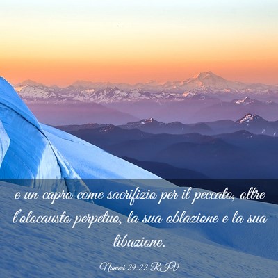 Picture 03 - Numeri 29:22 RIV - e un capro come sacrifizio per il peccato, oltre - Bible Verse Picture