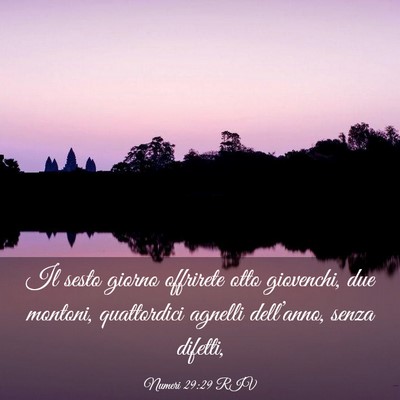 Picture 03 - Numeri 29:29 RIV - Il sesto giorno offrirete otto giovenchi, due - Bible Verse Picture