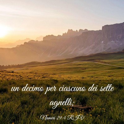 Picture 03 - Numeri 29:4 RIV - un decimo per ciascuno dei sette - Bible Verse Picture