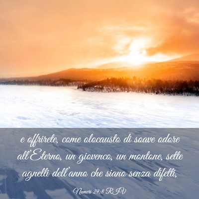 Picture 03 - Numeri 29:8 RIV - e offrirete, come olocausto di soave odore - Bible Verse Picture