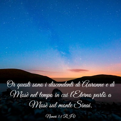 Picture 03 - Numeri 3:1 RIV - Or questi sono i discendenti di Aaronne e di - Bible Verse Picture