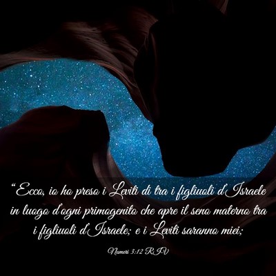Picture 03 - Numeri 3:12 RIV - “Ecco, io ho preso i Leviti di tra i figliuoli - Bible Verse Picture