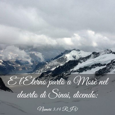 Picture 03 - Numeri 3:14 RIV - E l’Eterno parlò a Mosè nel deserto di Sinai, - Bible Verse Picture