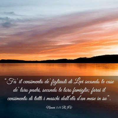 Picture 03 - Numeri 3:15 RIV - “Fa’ il censimento de’ figliuoli di Levi - Bible Verse Picture