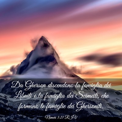 Picture 03 - Numeri 3:21 RIV - Da Gherson discendono la famiglia dei Libniti e - Bible Verse Picture
