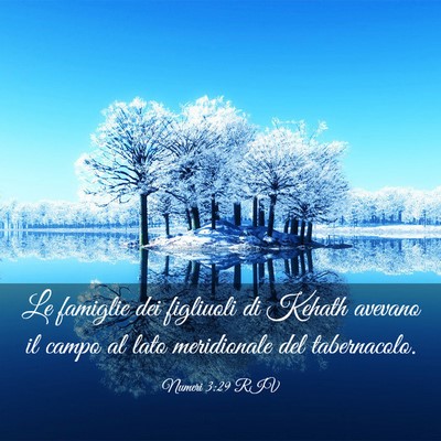Picture 03 - Numeri 3:29 RIV - Le famiglie dei figliuoli di Kehath avevano il - Bible Verse Picture