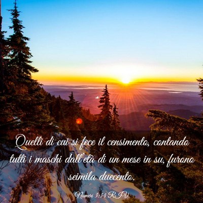 Picture 03 - Numeri 3:34 RIV - Quelli di cui si fece il censimento, contando - Bible Verse Picture