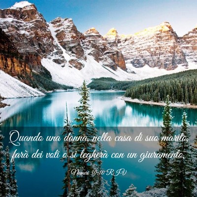 Picture 03 - Numeri 30:10 RIV - Quando una donna, nella casa di suo marito, farà - Bible Verse Picture