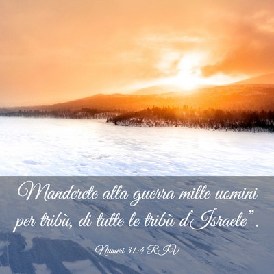 Picture 03 - Numeri 31:4 RIV - Manderete alla guerra mille uomini per tribù, di - Bible Verse Picture