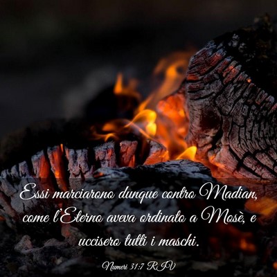 Picture 03 - Numeri 31:7 RIV - Essi marciarono dunque contro Madian, come - Bible Verse Picture
