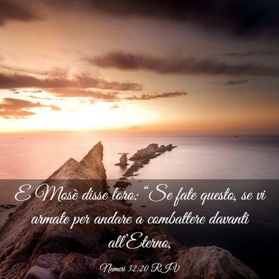 Picture 03 - Numeri 32:20 RIV - E Mosè disse loro: “Se fate questo, se vi - Bible Verse Picture