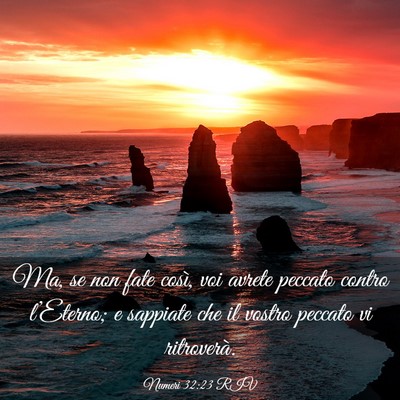 Picture 03 - Numeri 32:23 RIV - Ma, se non fate così, voi avrete peccato contro - Bible Verse Picture
