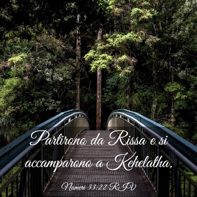 Picture 03 - Numeri 33:22 RIV - Partirono da Rissa e si accamparono a - Bible Verse Picture