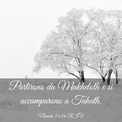 Picture 03 - Numeri 33:26 RIV - Partirono da Makheloth e si accamparono a - Bible Verse Picture