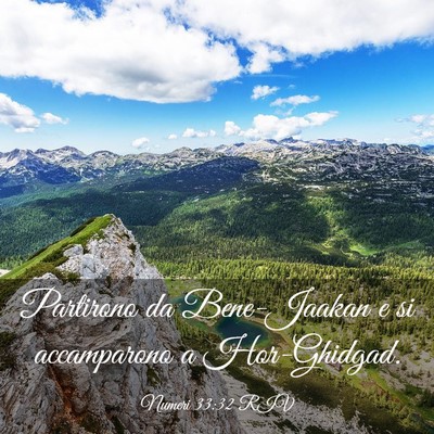 Picture 03 - Numeri 33:32 RIV - Partirono da Bene-Jaakan e si accamparono a - Bible Verse Picture