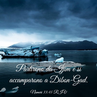 Picture 03 - Numeri 33:45 RIV - Partirono da Ijim e si accamparono a - Bible Verse Picture