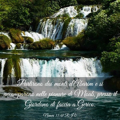 Picture 03 - Numeri 33:48 RIV - Partirono dai monti d’Abarim e si accamparono - Bible Verse Picture
