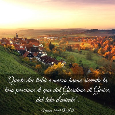 Picture 03 - Numeri 34:15 RIV - Queste due tribù e mezzo hanno ricevuto la loro - Bible Verse Picture