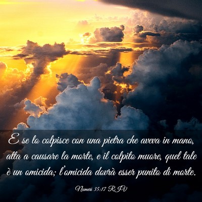 Picture 03 - Numeri 35:17 RIV - E se lo colpisce con una pietra che aveva in - Bible Verse Picture