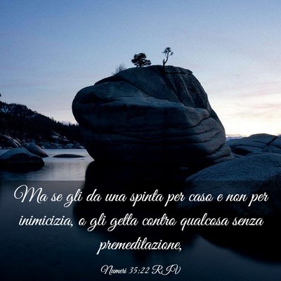 Picture 03 - Numeri 35:22 RIV - Ma se gli da una spinta per caso e non per - Bible Verse Picture