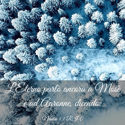 Picture 03 - Numeri 4:1 RIV - L’Eterno parlò ancora a Mosè e ad Aaronne, - Bible Verse Picture