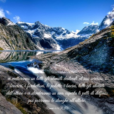 Picture 03 - Numeri 4:14 RIV - vi metteranno su tutti gli utensili destinati al - Bible Verse Picture