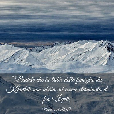 Picture 03 - Numeri 4:18 RIV - “Badate che la tribù delle famiglie dei - Bible Verse Picture