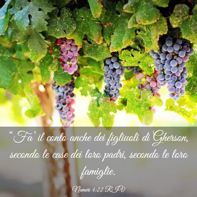 Picture 03 - Numeri 4:22 RIV - “Fa’ il conto anche dei figliuoli di Gherson, - Bible Verse Picture